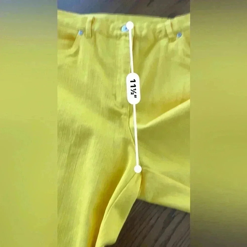 Ruby Rd Bright Yellow Jeans New Without Tags Size 10 - Picture 9 of 10